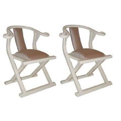 Pair of Lacquered Dynasty Chairs by Louis Maslow