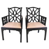 Pair of Fretwork Arm Chairs