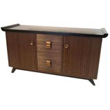 Lacquered Paul Frankl Combed-Wood Pagoda Top Cabinet