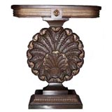 Carved Wood Console In The Style Of Edward Wormley