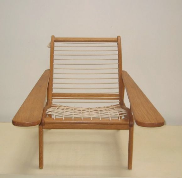 Danish Paddle Arm Lounge Chair