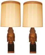 Pair of Sleeping Buddha Table Lamps