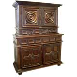 French 17th Century Walnut Buffet a Deux Corps