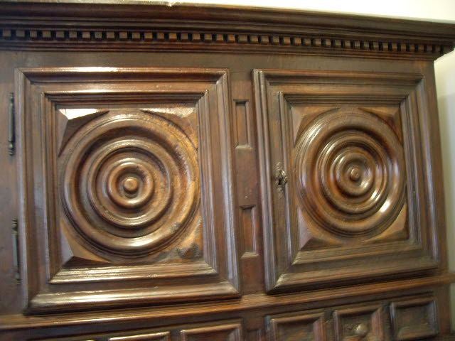 French 17th Century Walnut Buffet a Deux Corps