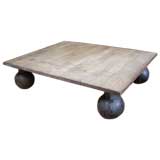 Massive Iron 
Wood Coffee Table