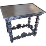 Ebonized 17th Century Portuguese Side Table