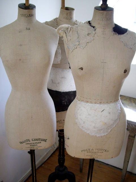 Wood Pair of Parisian Dress Forms For Sale