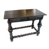 Portuguese Side Table with Two Drawers Antique Portuguese Side Table with Two Drawers