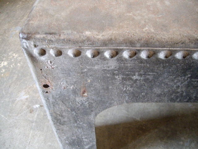 Metal Riveted Galvanized Coffee Table