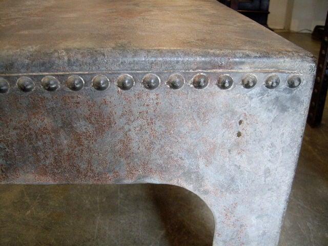 Riveted Galvanized Coffee Table 2