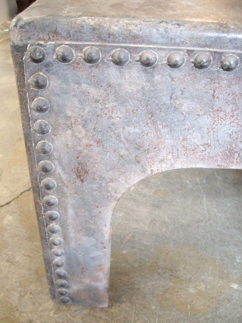 Riveted Galvanized Coffee Table 3
