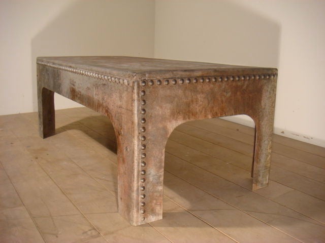 Riveted Galvanized Coffee Table 5