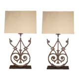 Pair of Iron Lamps