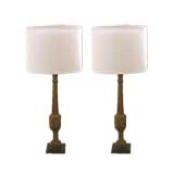 Pair of Wood Lamps