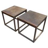 Pair of Walnut Top Coffee Tables