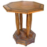 Octagonal Leather Table