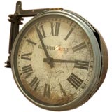 Two-faced Industrial Wall Clock