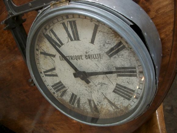 Two-faced Industrial Wall Clock