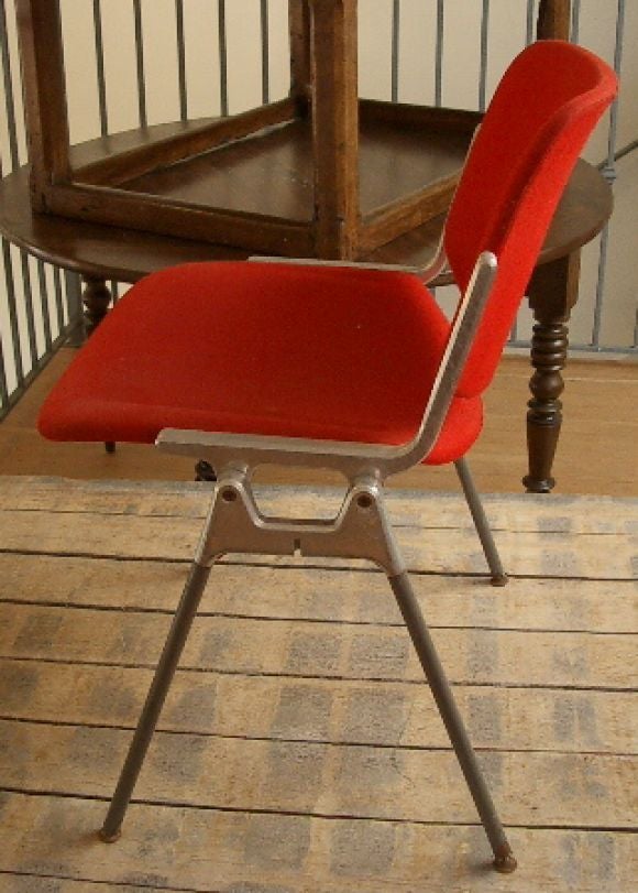 Large Set of 1970's Castelli Designed Stacking Chairs