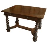Antique 17th Century French Walnut Side Table