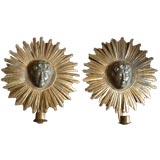 Pair French  gilt tole and lead 1940
s sconces