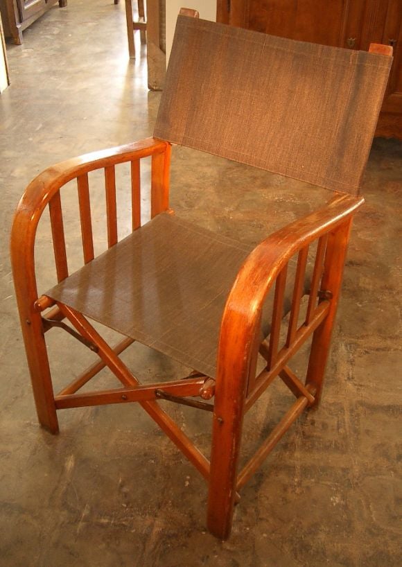 Pair French Torck Campaign Chairs
