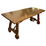 Late 19th Century Spanish Walnut Console Table