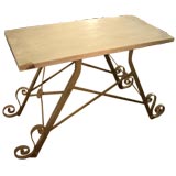 Painted Iron Console with Stone Top