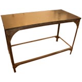 Belgian 19th Century Iron and Stone Console Table