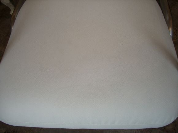 Pair of White Leather  Kwok Hoi Chan Chairs For Sale 2