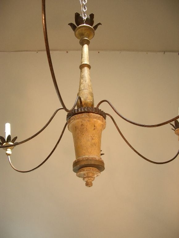 Lucca Chandelier- assembled from antique and new elements. newly electrified.