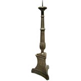 Italian 18c Silver Leaf Floor Lamp or Candlestand