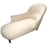 Antique French 19c Meridienne or Chaise Lounge