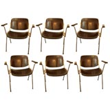 Set of Six Castelli Arm Chairs