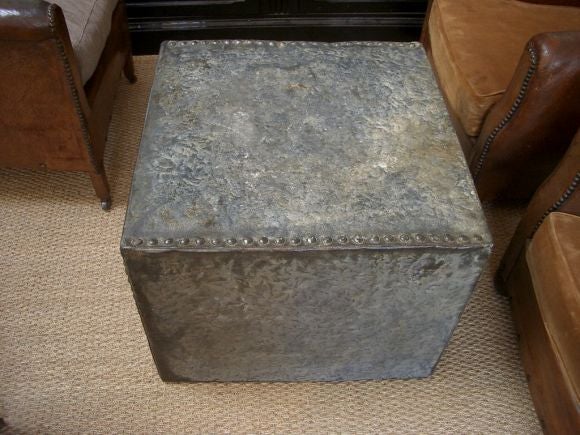 Riveted 19th Century Cube Table