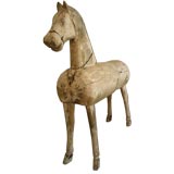 French 19th Century Painted Wood Toy Horse