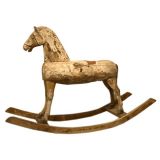 Antique French 19th Century Toy Rocking Horse