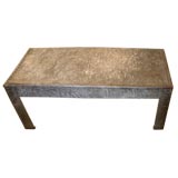 Galvanized and Riveted Metal Coffee Table