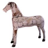 Antique Black and White Painted  Toy Horse