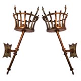 Pair of Gilt Metal Sconces