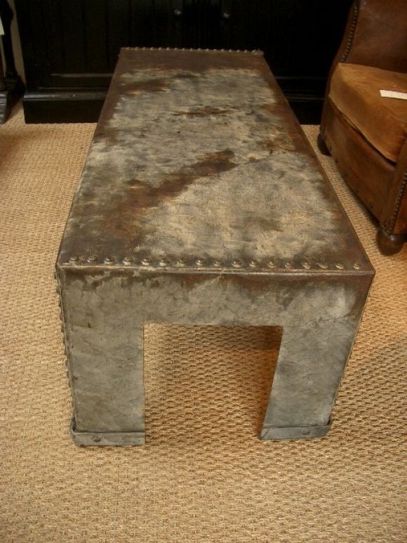 Galvanized And Riveted Coffee Table At 1stdibs Galvanized And Riveted Coffee Table At, Galvanized Steel Coffee Table
