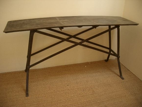 Sleek 19c Belgian Iron Console