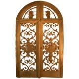 Antique Fantastic Pair of  18c Iron 
Wood Doors