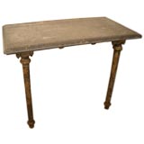 Iron Console Table With Bluestone Top