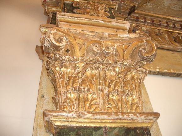 Italian 17/18c Carved, Gilt and Polychrome Altar