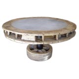 Round Coffee Table with Zinc Top