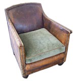 Single Leather Club Chair