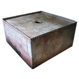 Antique Riveted Metal Coffee Table