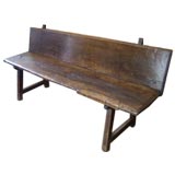 Spanish 18th Century Walnut Bench