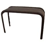 Industrial Riveted Iron Console Table